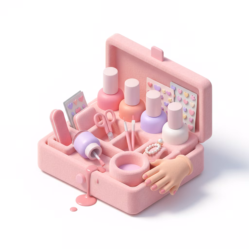 Royal Manicures treatment station — children's party experience at Little Dreams, Oldham