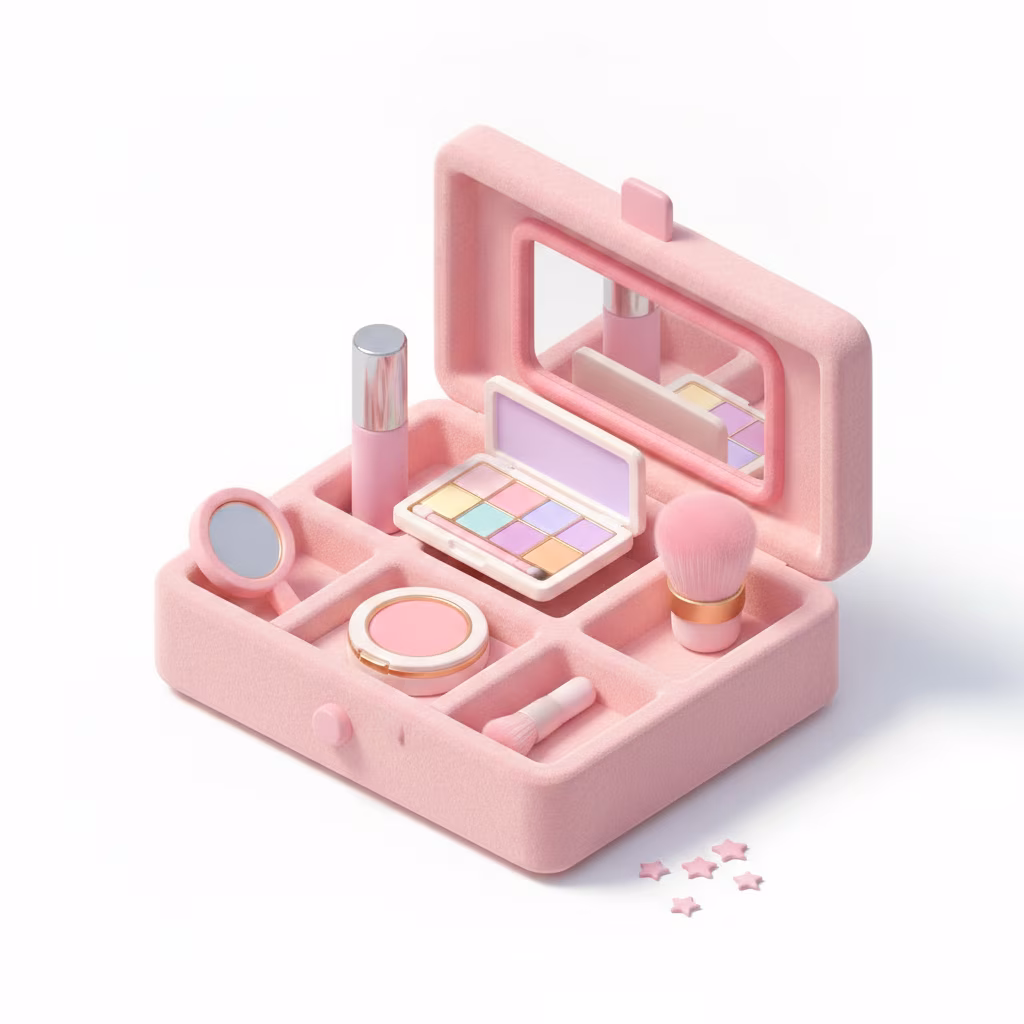 Mini Make-Up treatment station — children's party experience at Little Dreams, Oldham