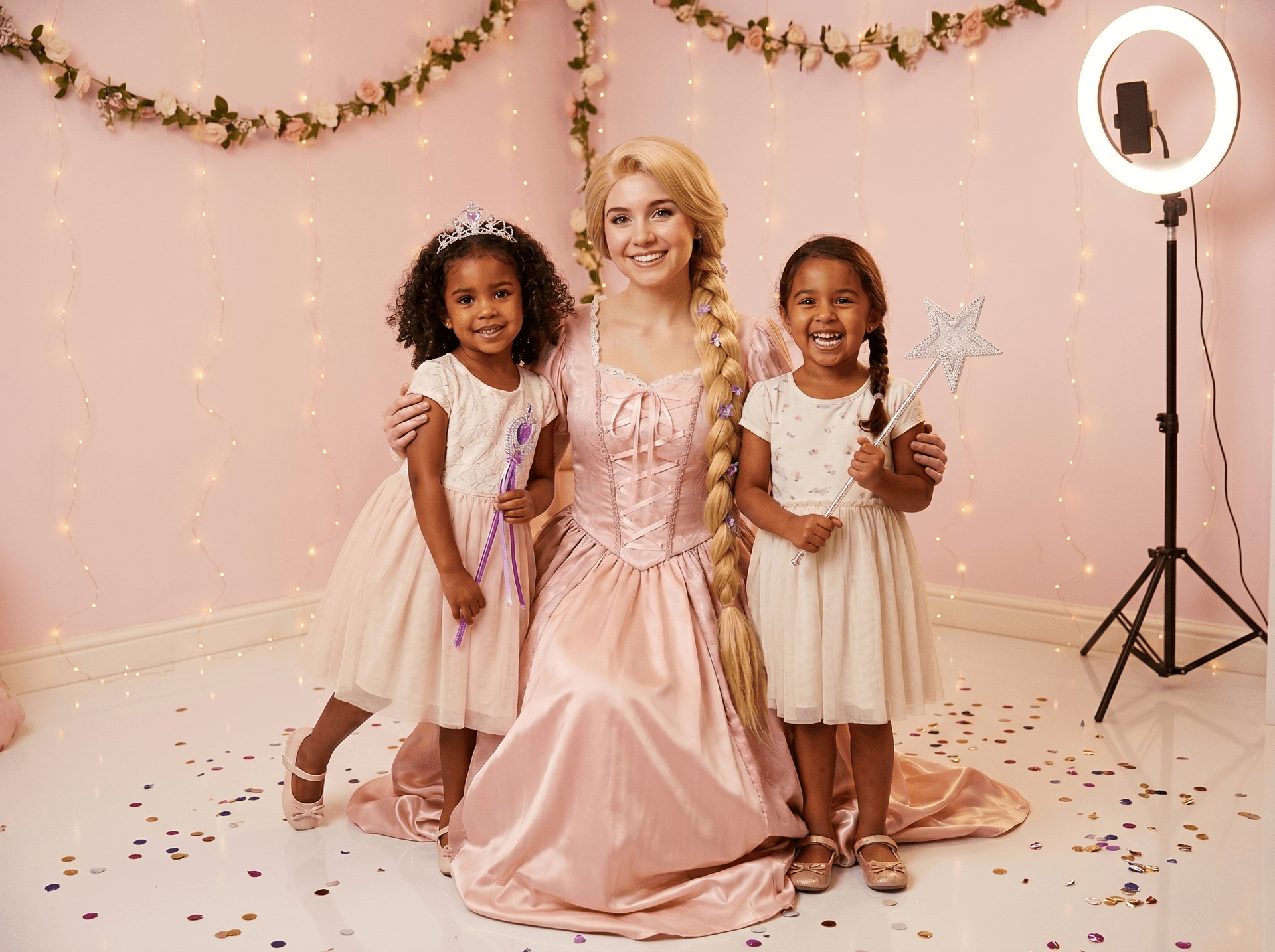 Princess photo shoot with children at Little Dreams